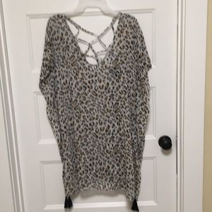 Leopard Print Swimsuit Cover Up